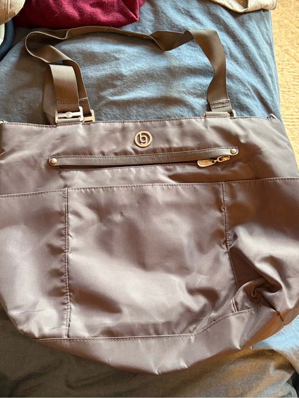 Baggalini Grey Nylon Tote